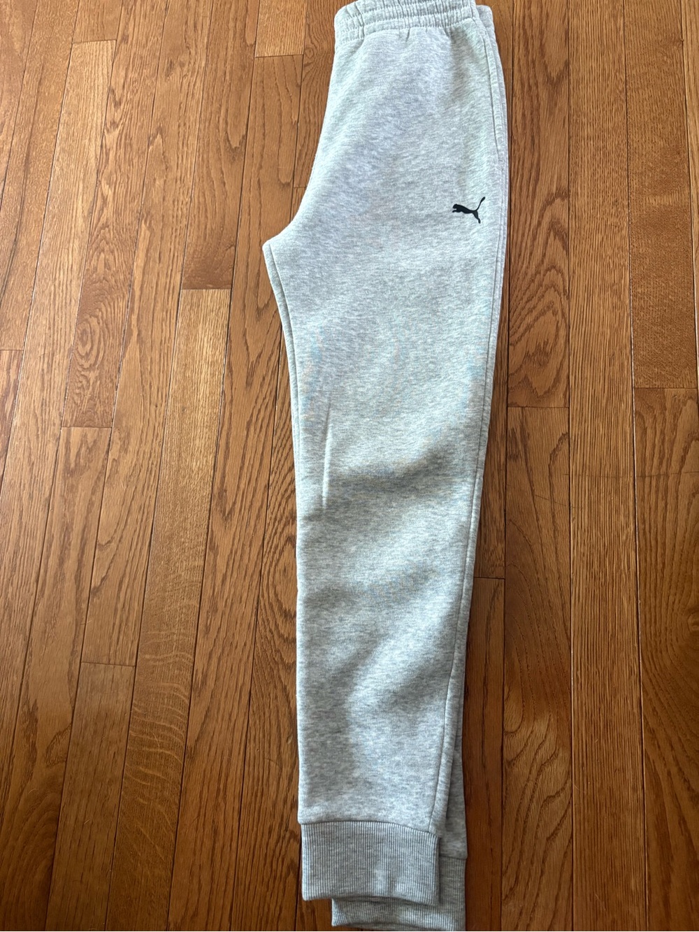 Puma Light Gray Kids Fleece Joggers